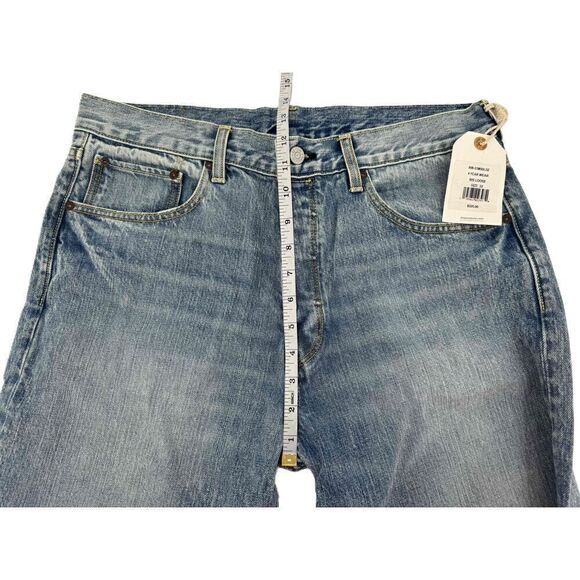 RE/DONE Blue Five Pocket Straight Leg Jeans High Rise Denim 90S LOOSE Sz 32 - Picture 6 of 8